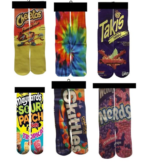 NWT Kids Socks 6 Pack Seamless Design On Front And Back Fits Ages 3-9 $72 MSRP - Picture 1 of 1
